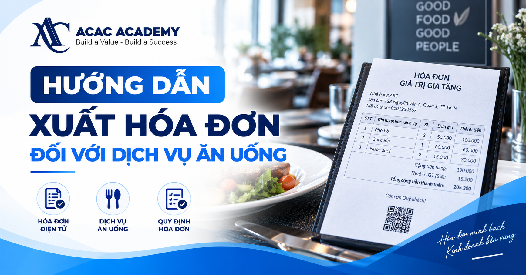 Hướng Dẫn Xuất Hóa Đơn Đối Với Dịch Vụ Ăn Uống