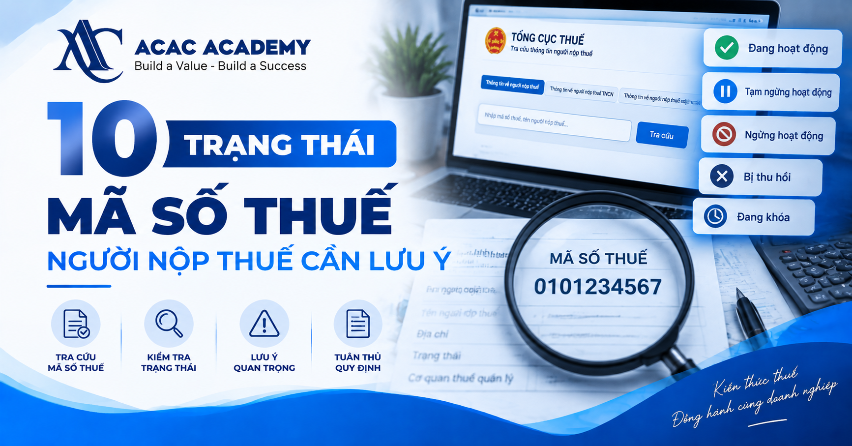 10 Trạng Thái Mã Số Thuế Người Nộp Thuế Cần Lưu Ý