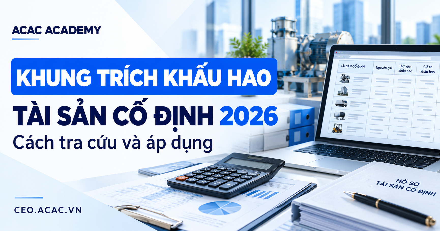 Khung trích khấu hao tài sản cố định 2026: Cách tra cứu và áp dụng